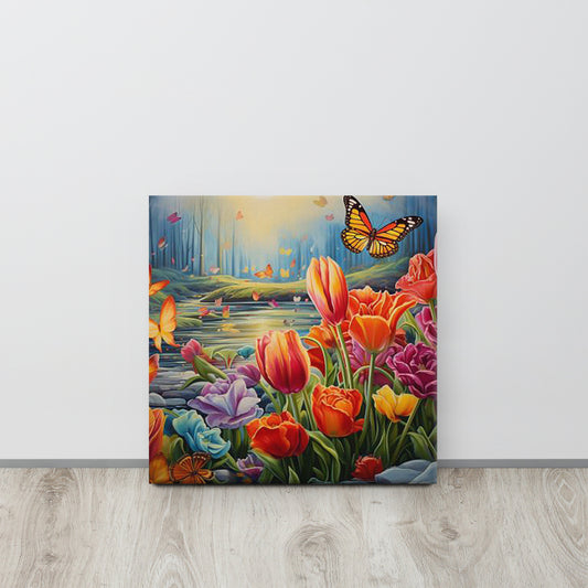 Butterfly Meadow 16x16 Canvas